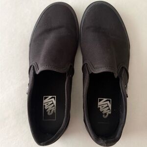Women’s Black Classic Slip On Vans Size 10.5